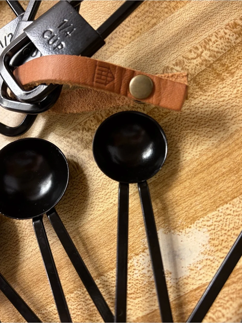 Hearth and Hand by Magnolia Measuring Cups and Spoons Set with Leather Strap